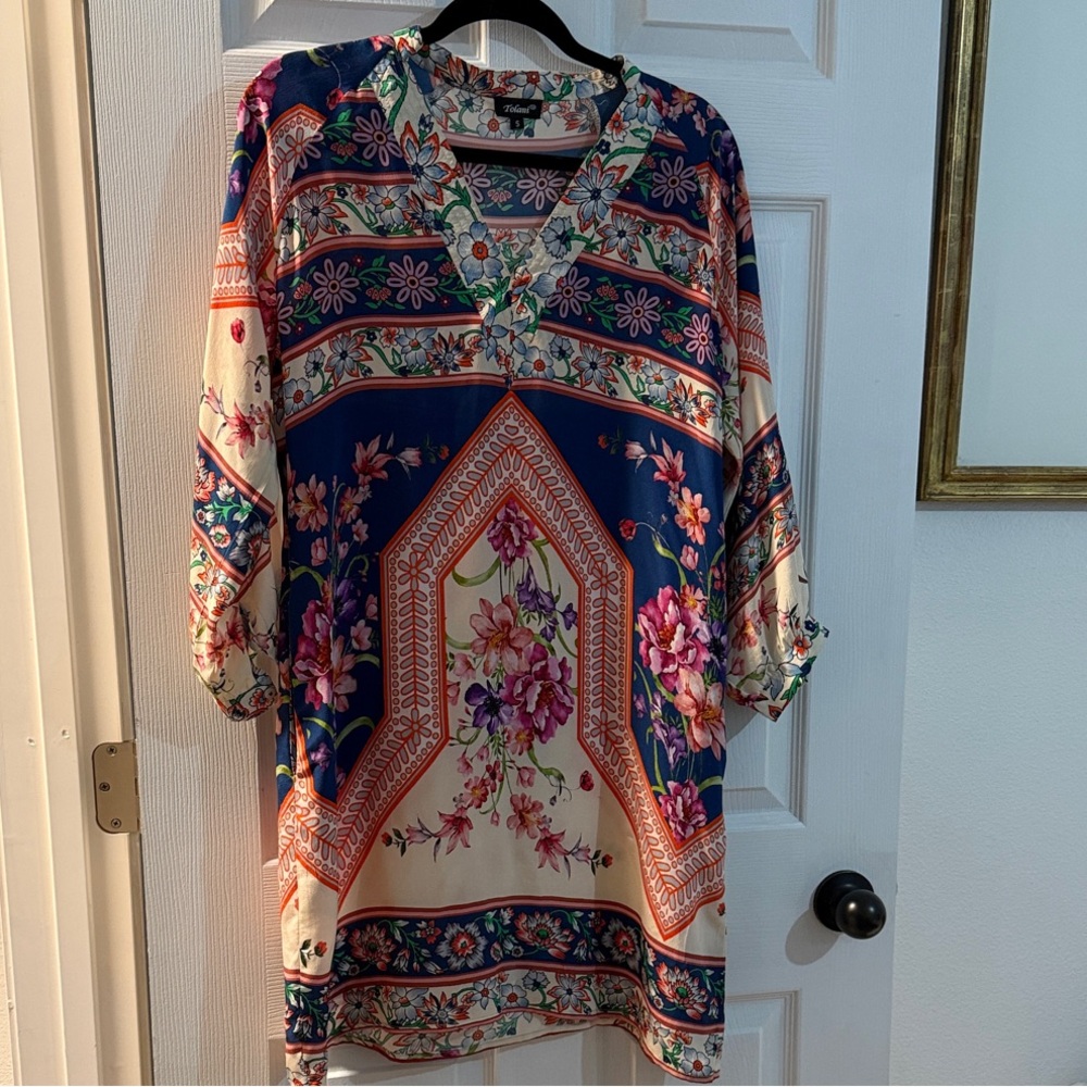 Floral silk Dress